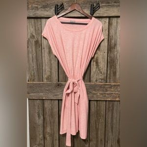 Light Pink and white Cotton dress by Talbots - Petite XL
